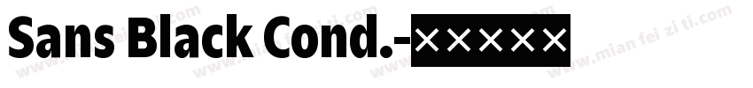 Sans Black Cond.字体转换